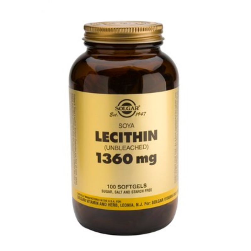 SOLGAR LECITHIN 1360MG 100 SOFTGELS